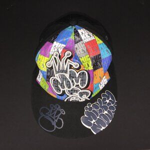 Disney Parks Mickey Mouse Cap Hat Adult Size Graffiti Art 90s Style Streetwear